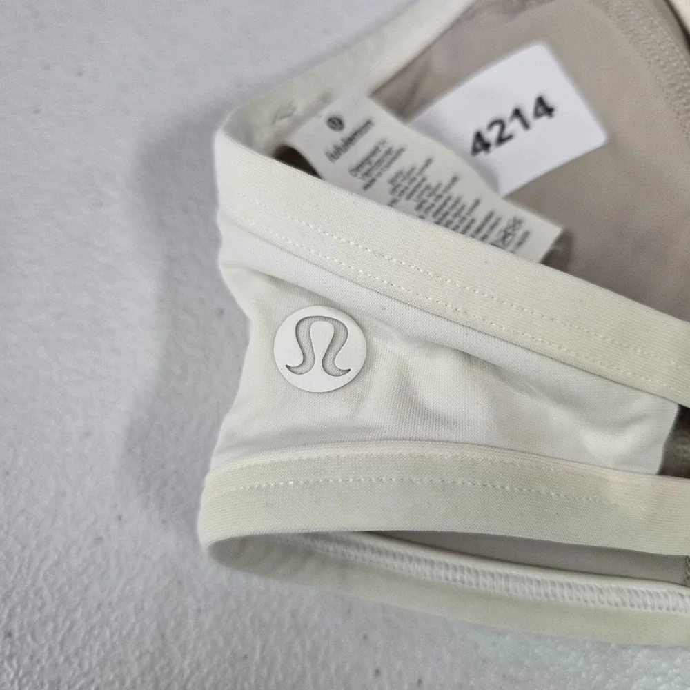 Lululemon Women Swimwear‎ 2 Ivory Bikini High Neck Strappy Wireless